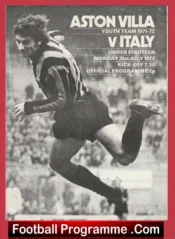 Aston Villa v Italy 1972 – Youth Match Under 18 – U18