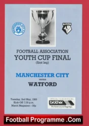 Manchester City v Watford 1989 – Youth Cup Final 1st Leg