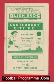 Canterbury City v Folkestone Town 1962