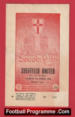 Lincoln City v Sheffield United 1964