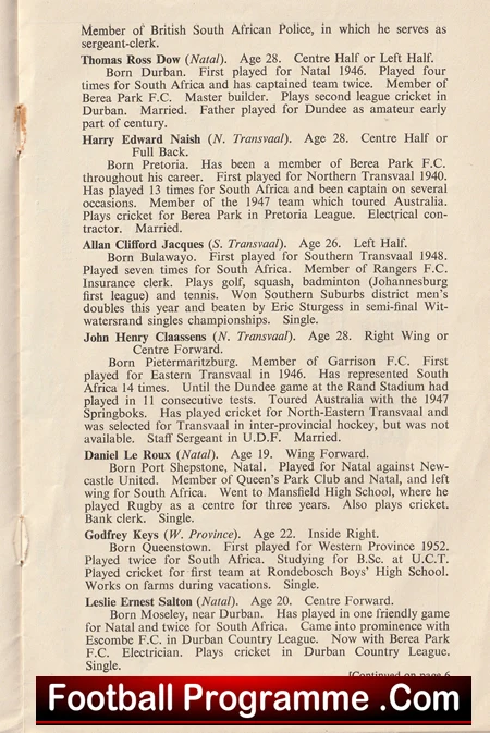 England v South Africa 1953 Amateur International Selhurst Park - Image 4