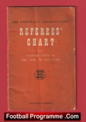 Referee Football Rules Laws Chart Book – 1953