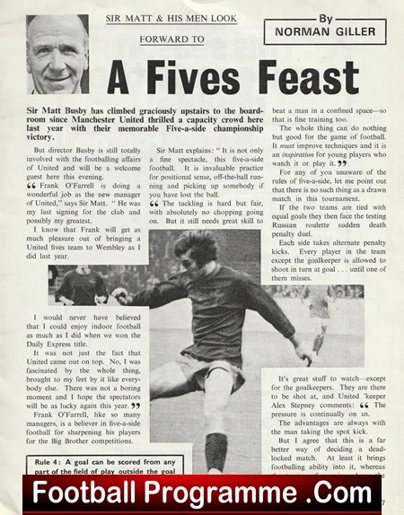 Five A Side National Championship 1971 - Plus George Best - Image 3