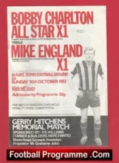Bobby Charlton All Star X1 v Mike England X1 1983 Flint Town