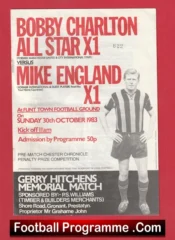 Bobby Charlton All Star X1 v Mike England X1 1983 Flint Town
