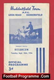 Huddersfield Town v Besancon 1956 – Friendly Match French Team