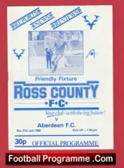 Ross County v Aberdeen 1982 – Friendly Alex Ferguson Manager