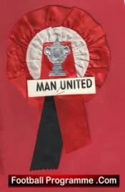Manchester United Old Football Rosette 1970s Man Utd