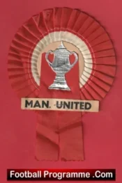 Manchester United Old Football Rosette 1970’s Man Utd