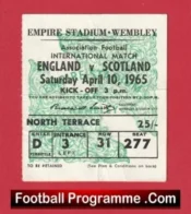England v Scotland 1965 – Football Ticket Wembley