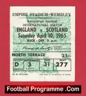 England v Scotland 1965 – Football Ticket Wembley