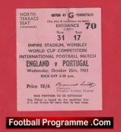 England v Portugal 1961 – Match Ticket Bobby Charlton + Eusebio (Copy)