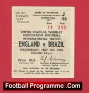 England v Brazil 1956 – Football Ticket