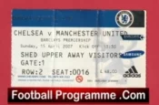 Chelsea v Manchester United 2007 – Football Ticket