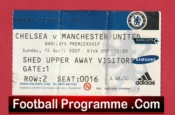 Chelsea v Manchester United 2007 – Football Ticket