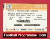 Wigan Athletic v Manchester United 2009 – Match Ticket