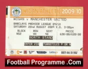Wigan Athletic v Manchester United 2009 – Match Ticket