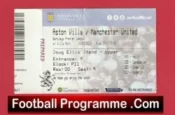 Aston Villa v Manchester United 2015 – Match Ticket