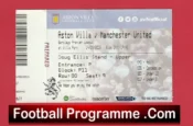 Aston Villa v Manchester United 2015 – Match Ticket