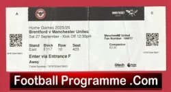 Brentford v Manchester United 2025 - Football Ticket