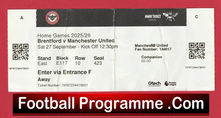 Brentford v Manchester United 2025 - Football Ticket - Image 2