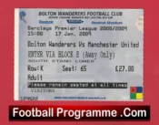 Bolton Wanderers v Manchester United 2009 – Football Ticket (Copy)