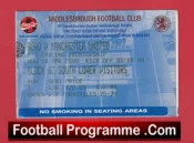 Middlesbrough v Manchester United 2000 – Football Ticket