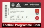 Manchester United v Watford 2020 – Football Ticket