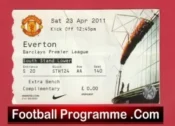 Manchester United v Everton 2011 – Football Ticket
