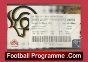 Derby County v Manchester United 2002 – Match Ticket