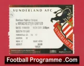Sunderland v Manchester United 2009 – Football Ticket