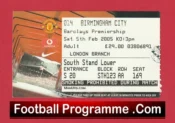 Manchester United v Birmingham City 2005 – Football Ticket