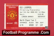 Manchester United v Liverpool 2000 – Football Ticket