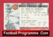 Manchester United v Bayern Munich 2002 – Match Ticket
