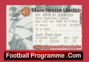 Manchester United v Bayern Munich 2002 – Match Ticket