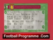 Aston Villa v Manchester United 2002 – Football Ticket