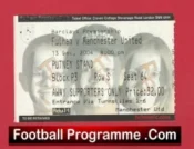 Fulham v Manchester United 2004 – Match Ticket