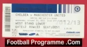 Chelsea v Manchester United 2012 – League Cup Match Ticket