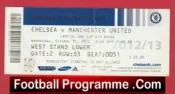 Chelsea v Manchester United 2012 – League Cup Match Ticket