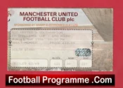 Manchester United v Southampton 1996 – Match Ticket