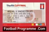 Manchester United v Arsenal 2005 – Cup Final Match Ticket Wales