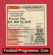 Manchester United v Arsenal 1979 – FA Cup Final Match Ticket