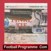 Newcastle United v Manchester United 1999 – Cup Final Ticket Treble Season
