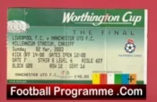Manchester United v Liverpool 2003 – League Cup Final Match Ticket