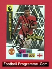 Manchester United Marcus Rashford Autograph Signed Football Card