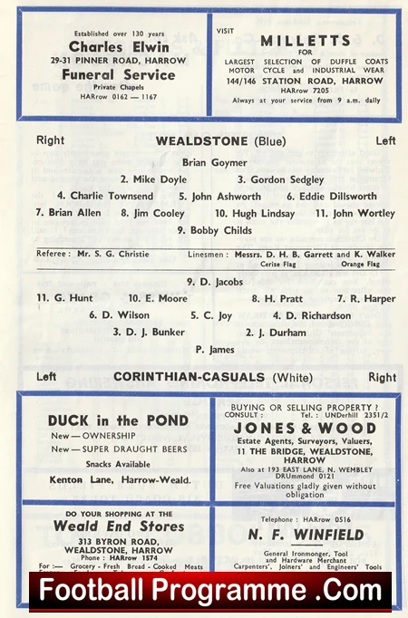 Wealdstone v Corinthian Casuals 1965 - Image 3
