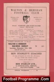 Walton Hersham v Dulwich Hamlet 1959