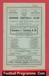 Hendon v Tooting Mitcham 1959
