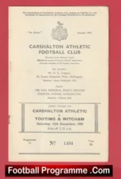 Carshalton Athletic v Tooting Mitcham 1959