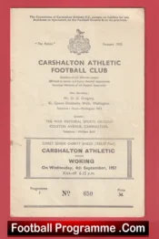 Carshalton Athletic v Woking 1957